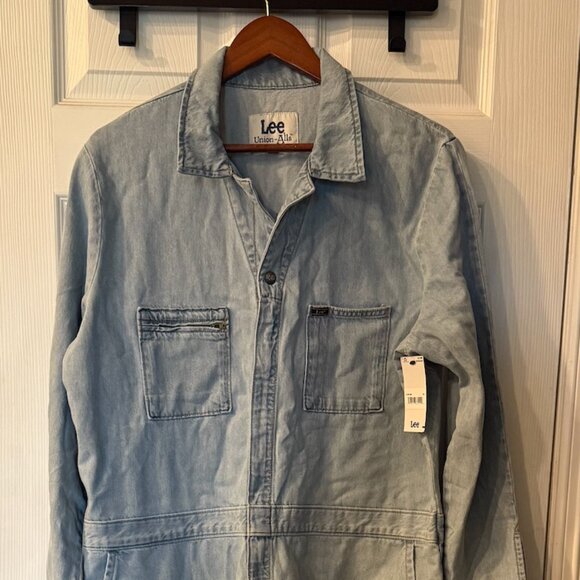 Lee Union-Alls Denim Jumpsuit | Size XL | Light Wash | NWT - Picture 1 of 5